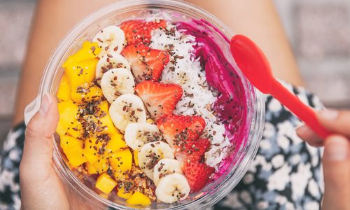 Acai bowl stock photo