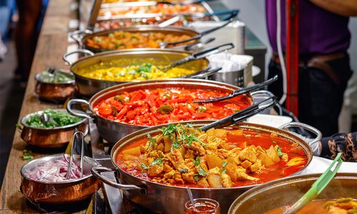 Stock photo of of Indian food.