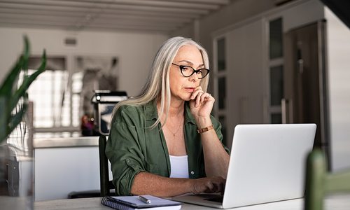 woman working from home