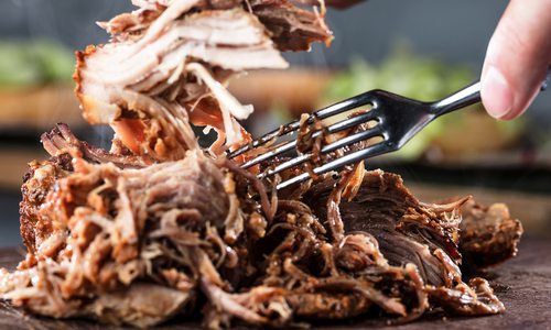 Stock image of pulled pork