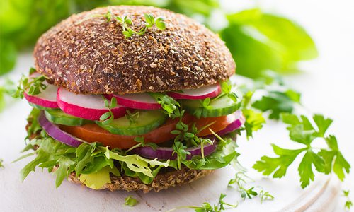 Vegan burger stock photo