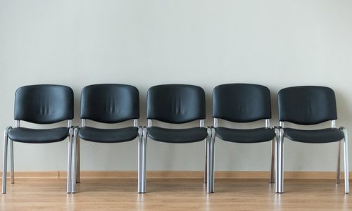 Empty waiting room chairs