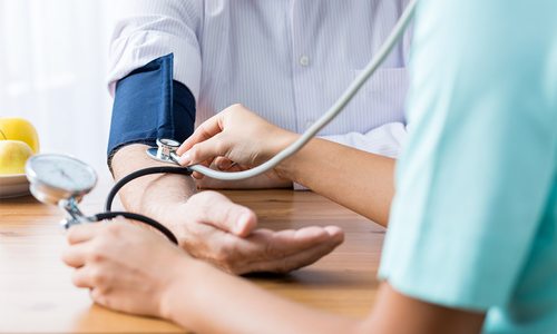 Nurse caring for patient