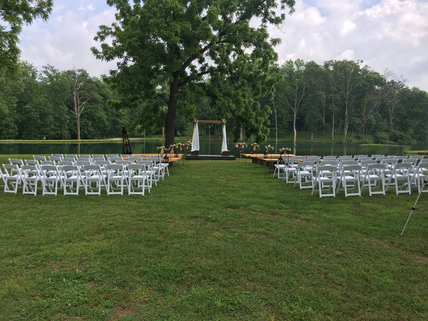 Stella Springs ceremony by lake